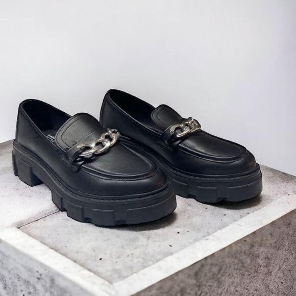Vintage Y2K No Boundaries Bratz 90s Platform Black Chunky Heel Loafers S… - Picture 4 of 11